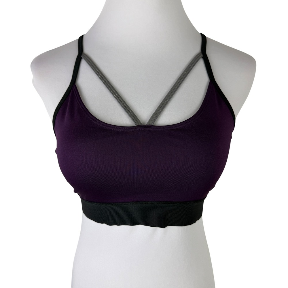 Champion C9 Duo Dry Purple Strappy‎ Mesh Sports Bra Womens Medium N9537B-64J